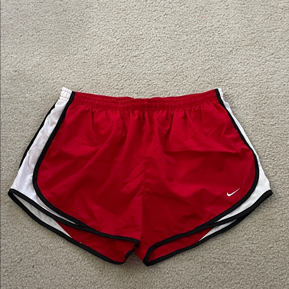 Vintage Nike Fit Dry Red and White Athletic Shorts, Size L NWOT